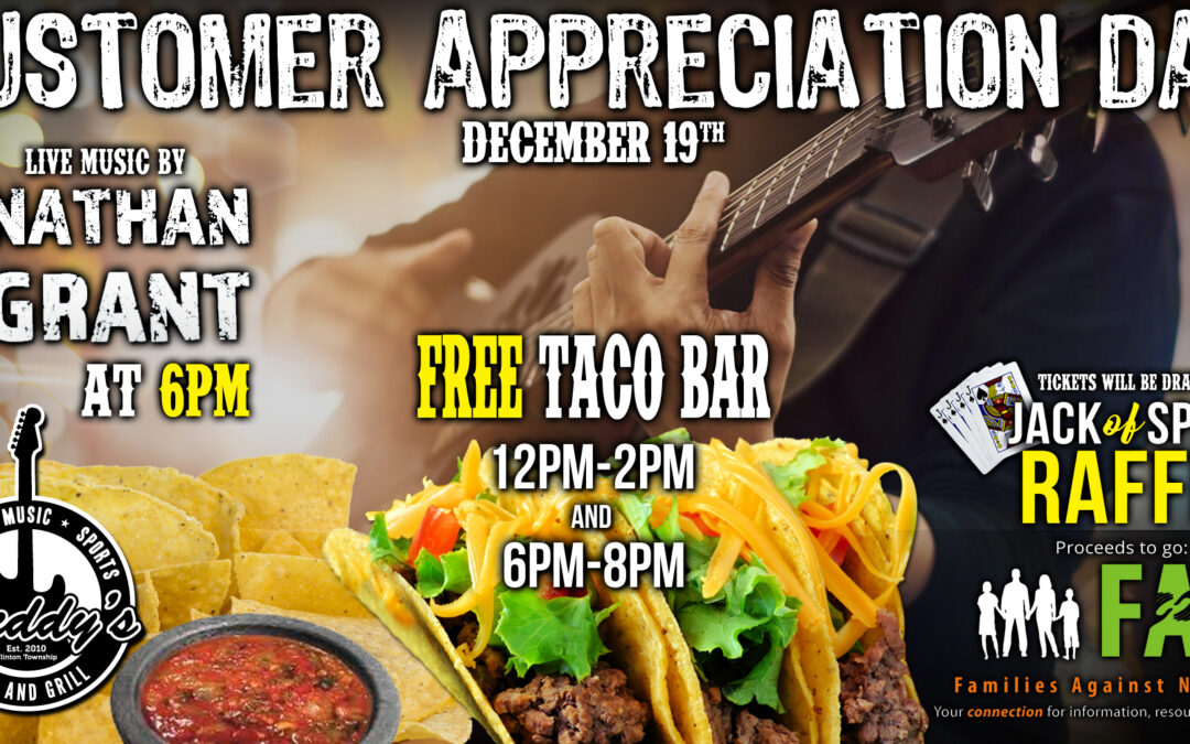 12/19 CUSTOMER APPRECIATION DAY! Live Music by Nathan Grant