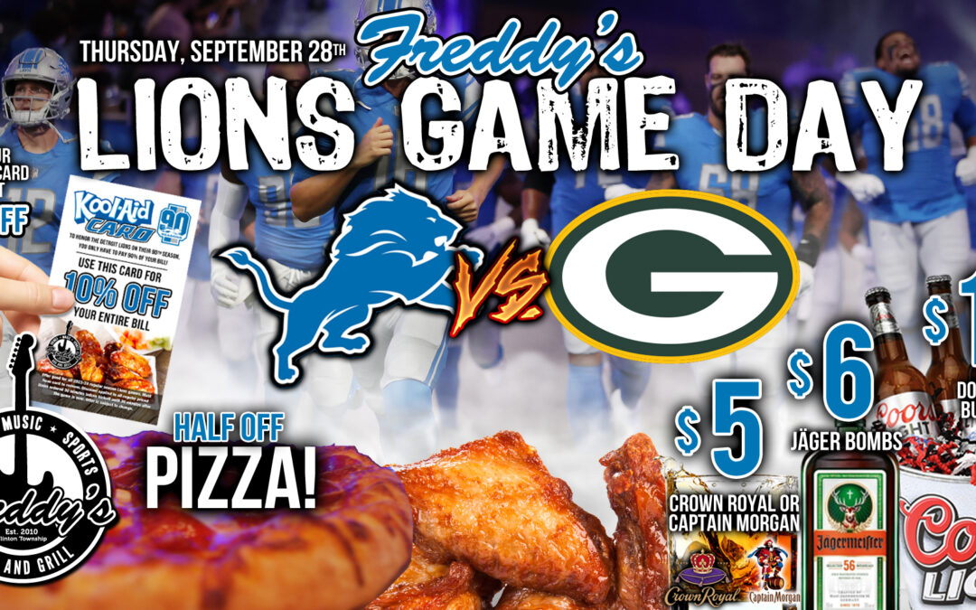 9/28 LIONS GAME DAY: Lions vs. Packers