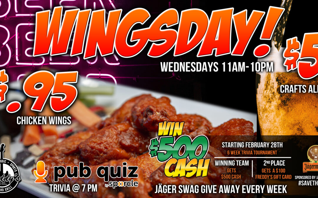 4/17 WILD WINGSDAY: Trivia at 7pm
